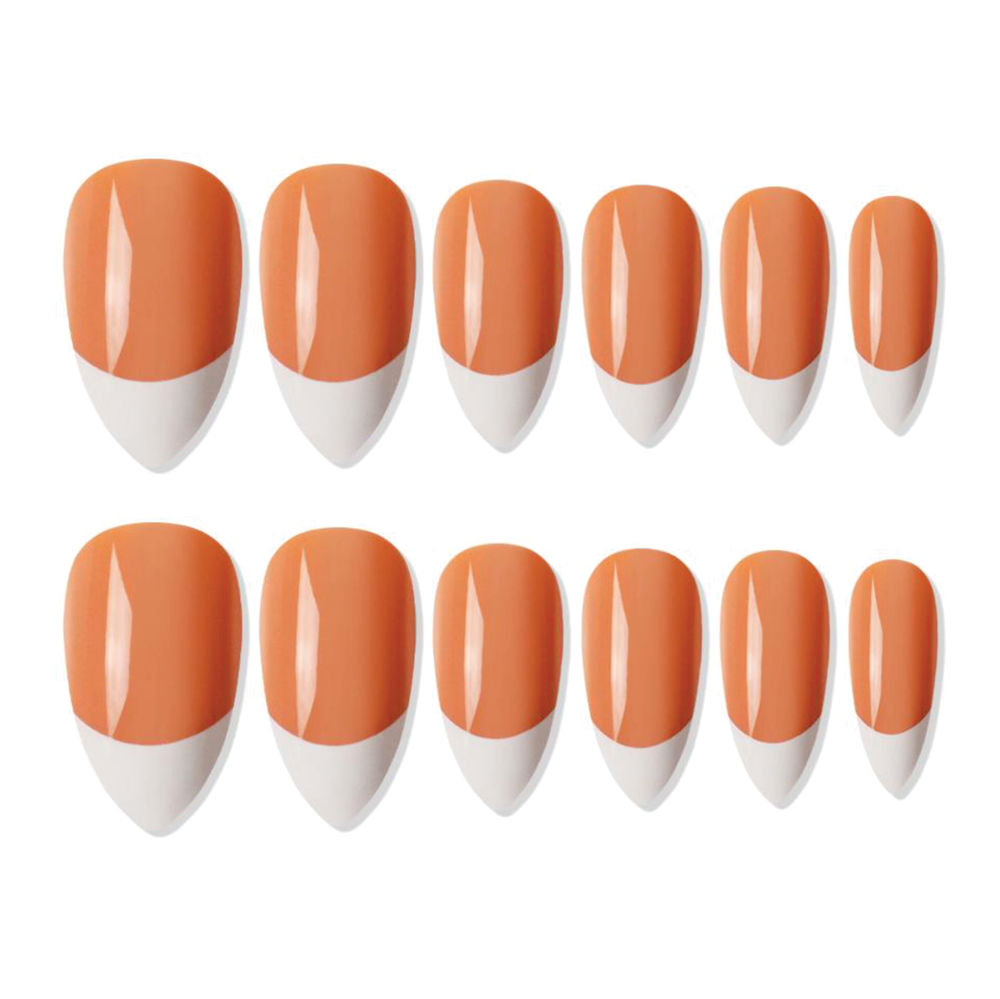 shills professional reusable press on nails french almond spn743