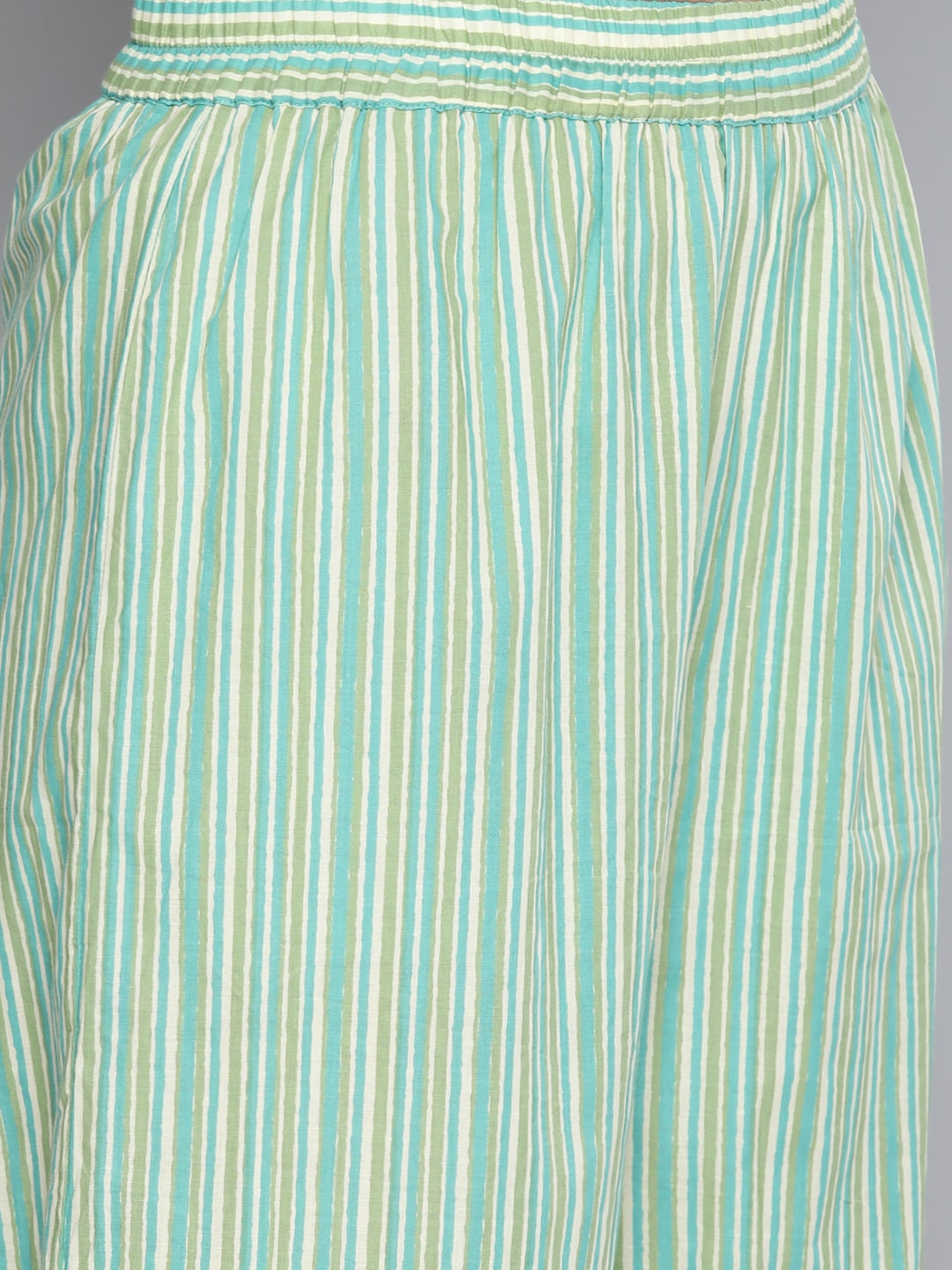 HERE&NOW Women Off White Ethnic Motifs Printed Pure Cotton Kurta with Palazzos & With Dupatta
