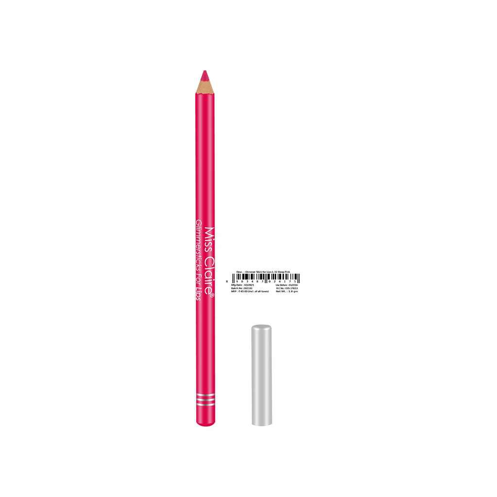 Miss Claire Glimmersticks For Lips - Deep Pink L-32