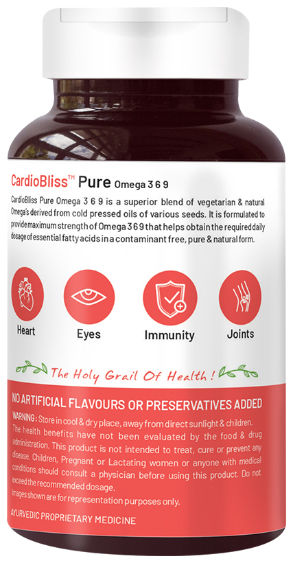 bliss welness heart health omega 3 6 9 softgel capsule 60 each