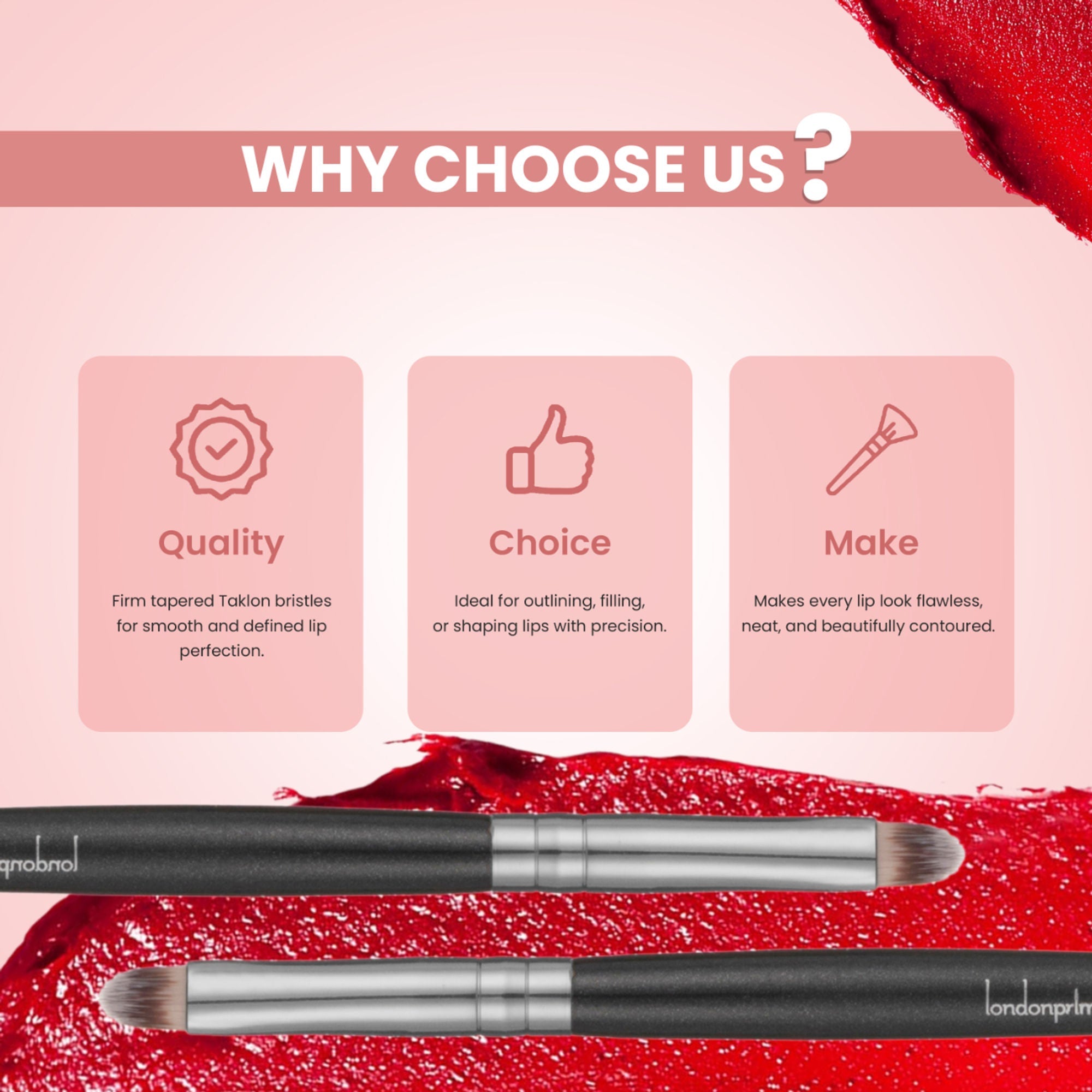London Prime HD Lip Liner Brush - LP315 ( Formerly London Pride Cosmetics )