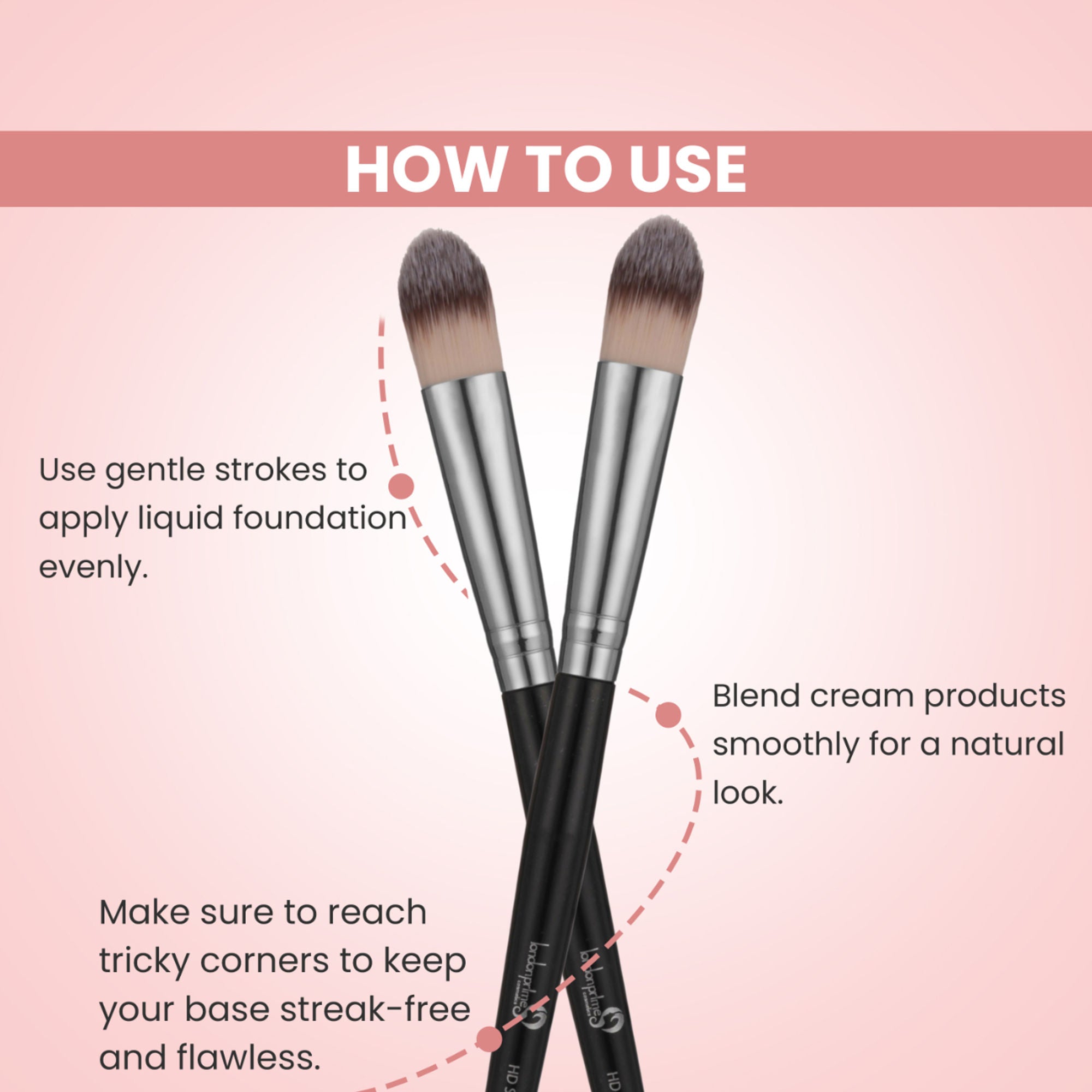 London Prime HD Small Foundation BrushLP329 ( Formerly London Pride Cosmetics )