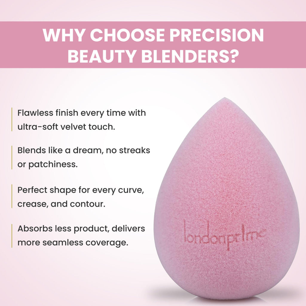 London Prime Precision Beauty Blender - Cameo Pink ( Formerly London Pride Cosmetics )