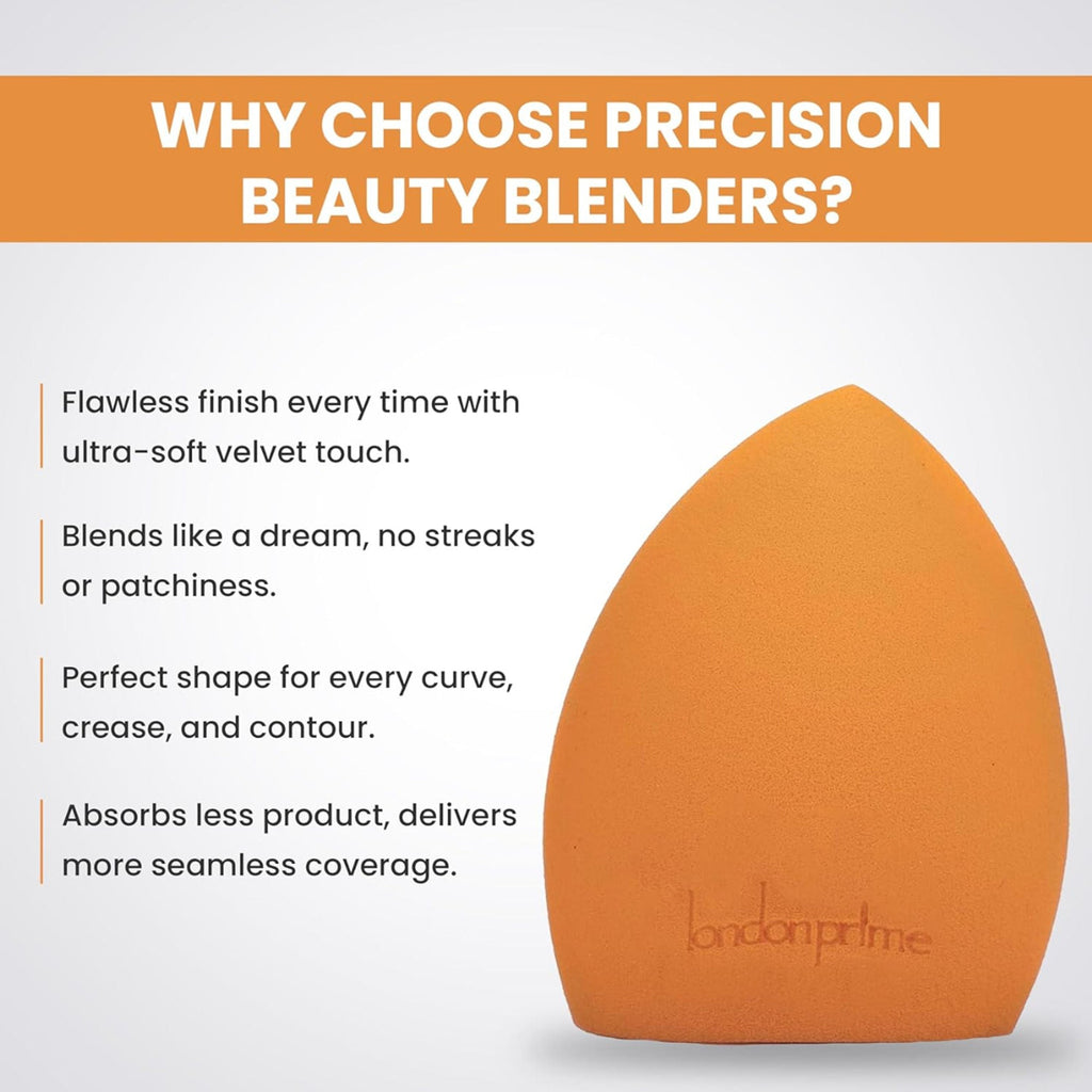 London Prime Precision Beauty Blender - Orange ( Formerly London Pride Cosmetics )