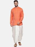 Sethukrishna Men Orange Empire Kurta with Dhoti Pants - Distacart