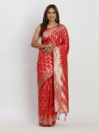 Shree Shyam Fashion Banarasi Silk Red Saree - Distacart