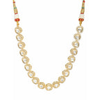 Kundan and Daimond Neckpiece in Brass (Gold) - Ruby Raang
