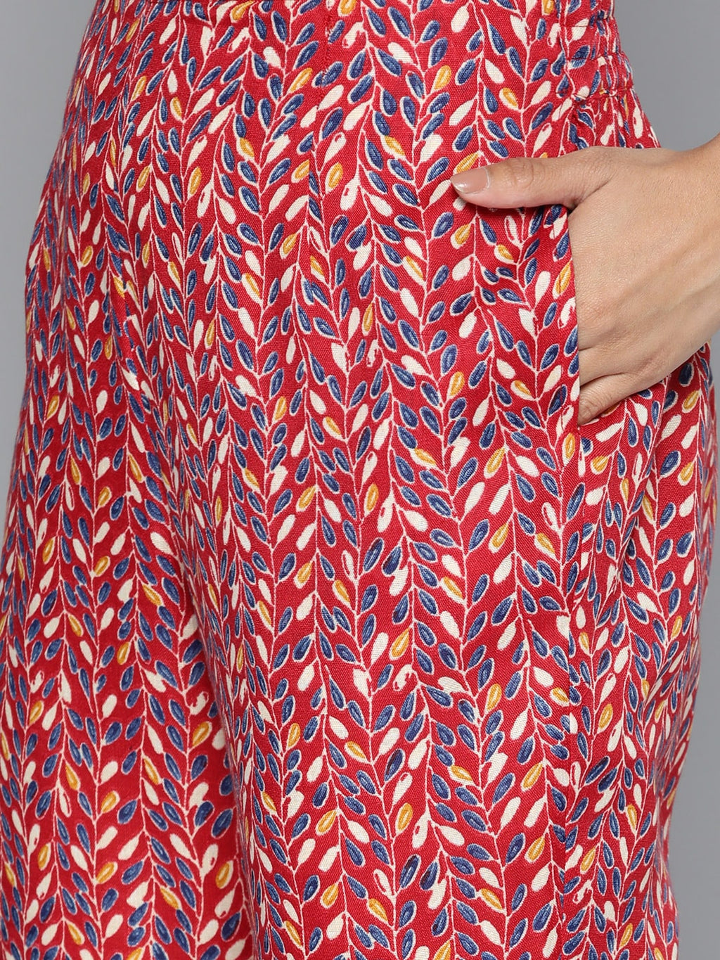 HERE&NOW Floral Printed Regular Kurta with Palazzos