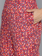 HERE&NOW Floral Printed Regular Kurta with Palazzos