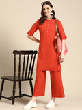 Sangria Women Pure Cotton Kurta with Palazzos