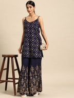 All About You Foil Printed Regular Kurta with Palazzos