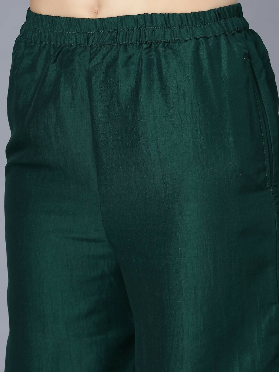 Myshka Women's Green Solid Party Kurta Sets