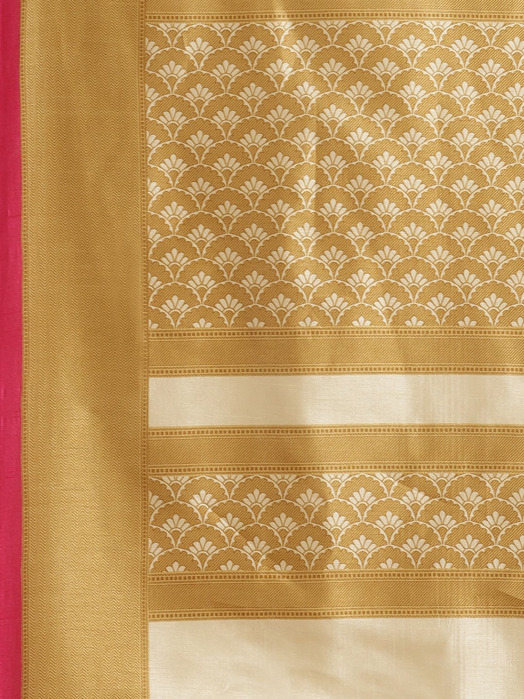 Saree Mall Beige & Pink Ethnic Motifs Print Saree - Distacart