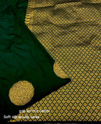 Green Silk Woven Saree with Unstitched Blouse - Hiral Fashion