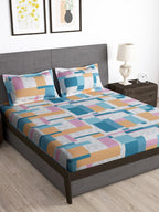 Story@home Arena Grey & White Printed 180 TC Bedsheet & Pillow Covers - Distacart