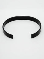 NVR Men Black Rhodium-Plated Stainless Steel Cuff Bracelet - Distacart