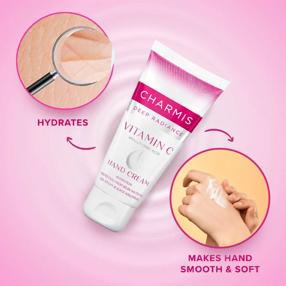 Charmis Deep Radiance Vitamin C Cream for Hands with Hyaluronic Acid - Distacart