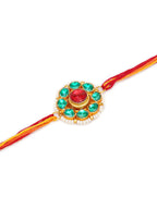 Designer kundan Rakhi - Ruby Raang - Distacart