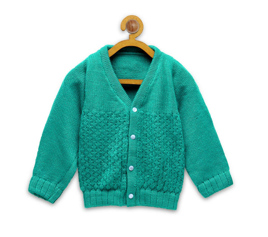 Chutput Kids Cute Green Coloured Solid Pullover Sweater