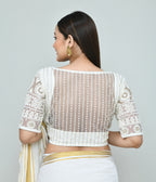 Joban Fashion Women's White Embroidered Stitched Blouse - Distacart