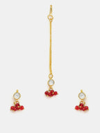 Ruby Raang Noor-E-Laal Pearl Tikka Set - Distacart