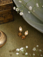 Ruby Raang Yellow Kundan Studs - Distacart