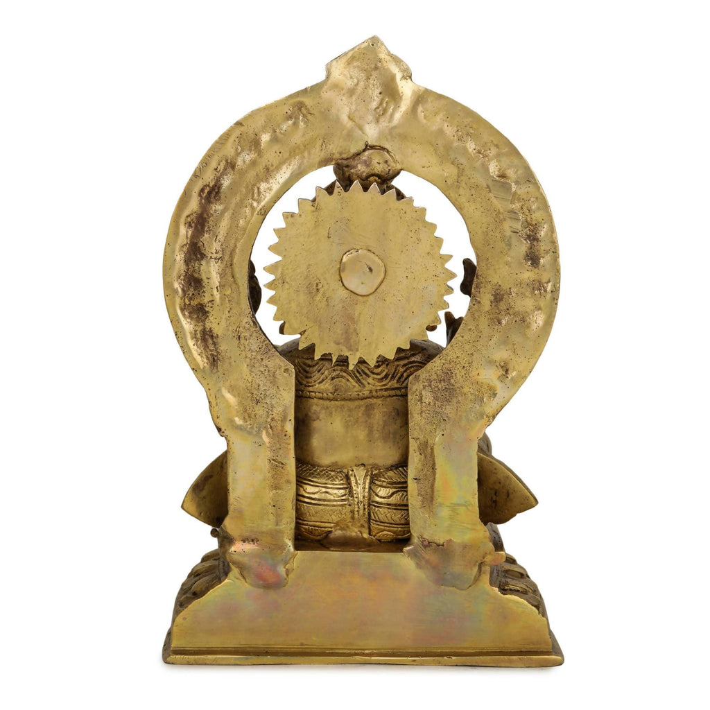 Devlok Maharaja Ganesha Pure Brass Idol