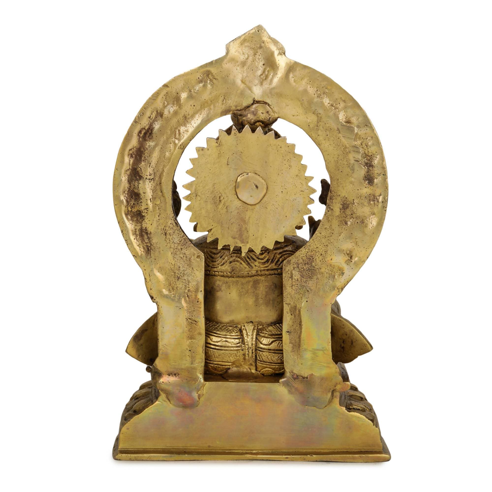 Devlok Maharaja Ganesha Pure Brass Idol