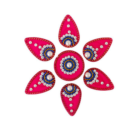 Kundan HandiKrafts Drop Rangoli Red (Baby)