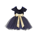 Asmaani Baby Girl's Blue Color Satin Midi Length Frock (AS-DRESS-22010)