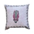The Decor Nook Pink Cactus Print With Dark Brown Border Cushion Cover