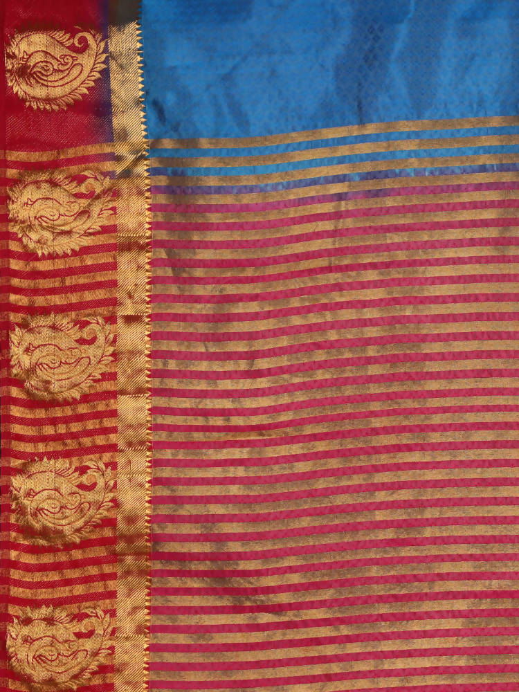 Kalamandir Woven Design Dark Blue Pashmina Saree