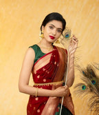 DEIANA'S Beautiful Pure Jari Silk Weaving Lehengha Choli - Green