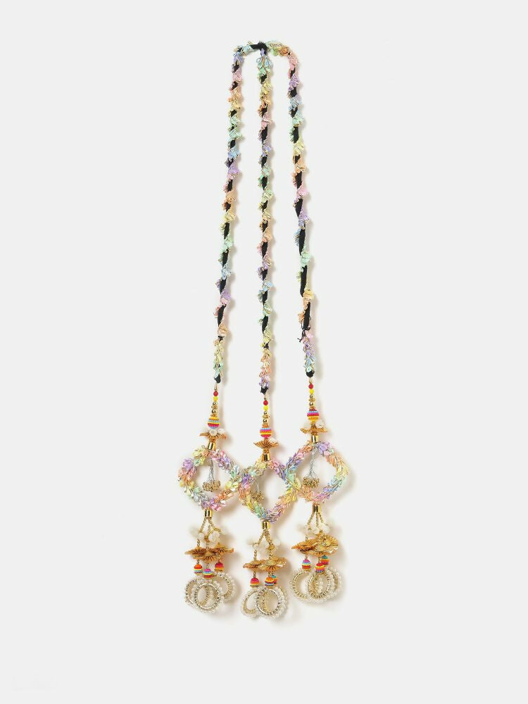 Ruby Raang Colorful Gota Pati Colorful Stones And Golden Stones Parandi