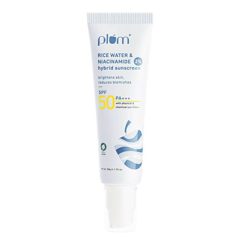 Plum 2% Niacinamide Sunscreen SPF 50 PA+++ UVA/B - Reduces Tan, No White Cast, Dermat Tested - Distacart