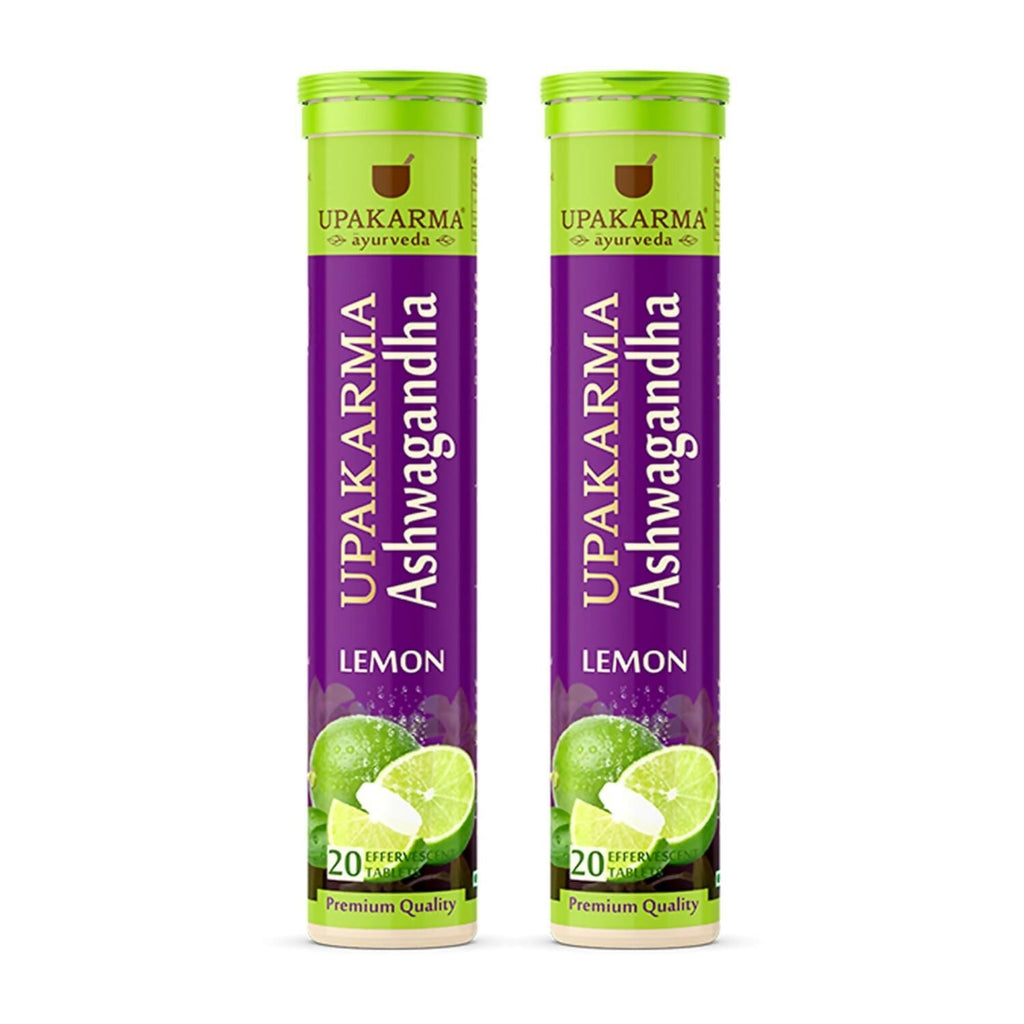 Upakarma Ayurveda Ashwagandha Effervescent Tablets - Lemon Flavour