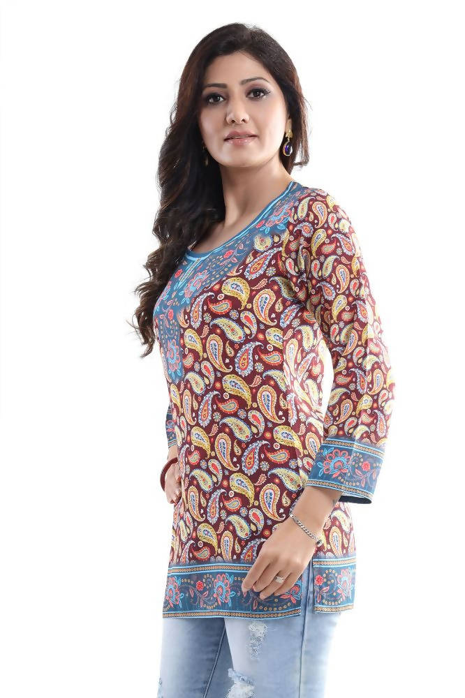 Snehal Creations Brush-Up Summer Cool Printed Short Kurti Tunic