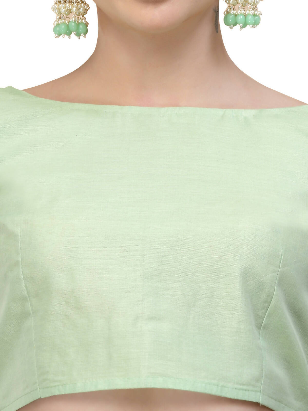 Sea Green Silk Blend Woven Design Saree With Unstitched Blouse Piece - Aloki