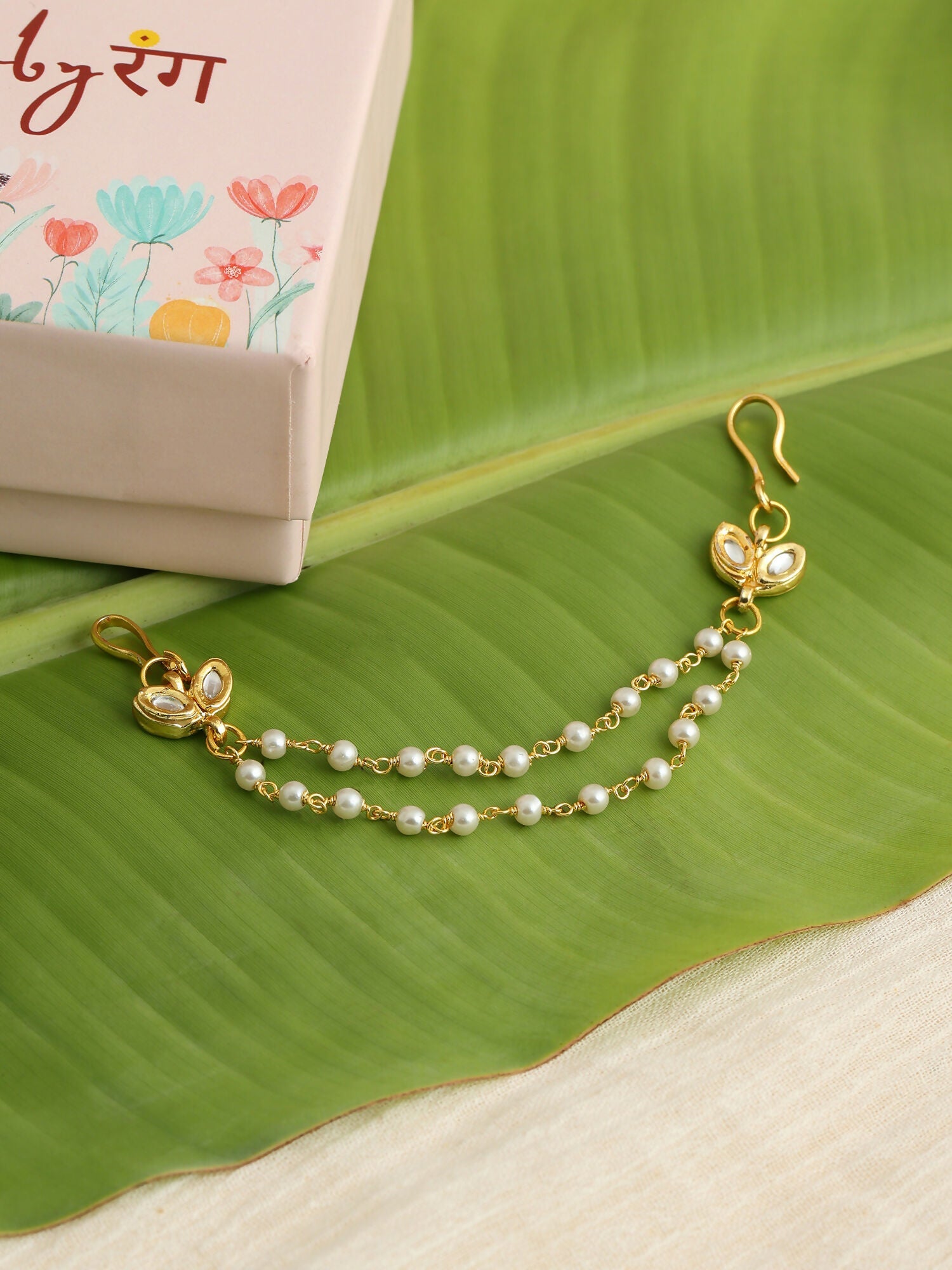 Ruby Raang Pearl Hair Jewellery - Distacart