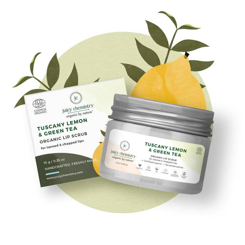Juicy Chemistry Tuscany Lemon & Green Tea Lip Scrub