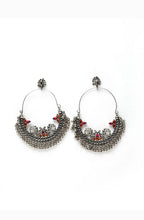 Mominos Fashion Silver-Plated Peacock Design Multi-Color Chandbali Earrings - Distacart