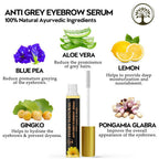 Ivory Natural Grey Eyebrow Serum - Rejuvenates, Nourishes, And Restores Natural Color Of Eyebrows