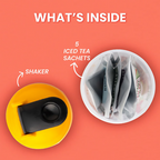 Bevzilla 5 Flavoured Iced Tea Sachets + Shaker - Distacart