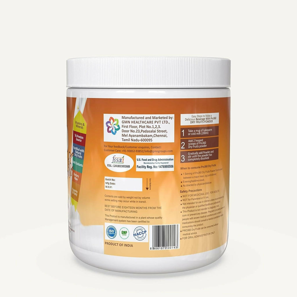 Pro360 Dry Fruits Protein Powder - Distacart
