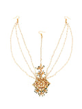 Layered Pearl Matha Patti (Gold) - Ruby Raang - Distacart