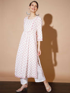 Myshka Women Lavender Printed Kurtas - Distacart
