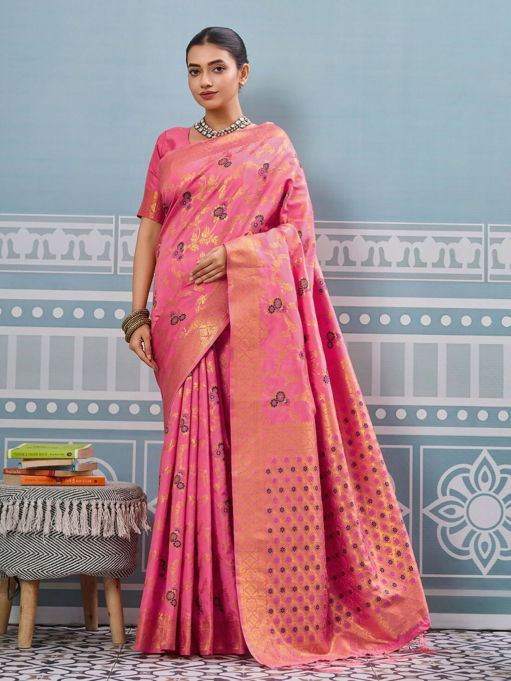 Shree Shyam Fashion Gajari Silk Saree - Distacart