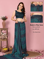 Attractive These Party Wear Ready To Wear Saree - Blue