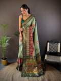 Joban Fashion Grey Small Butti Banarasi Silk Sarees