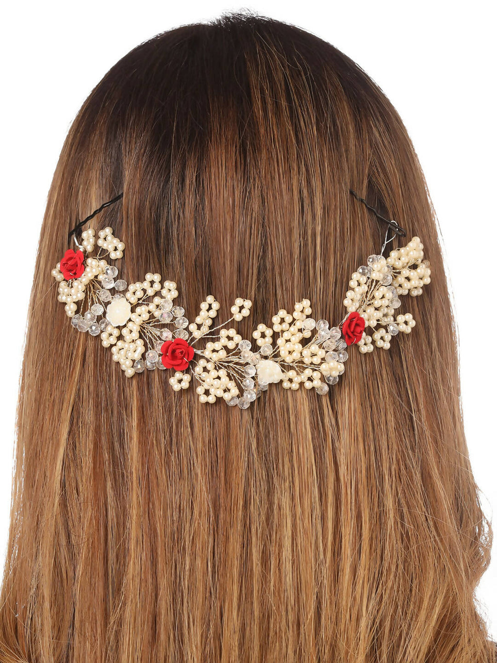 NVR Women's Embellished Beaded Hair Accessory Set